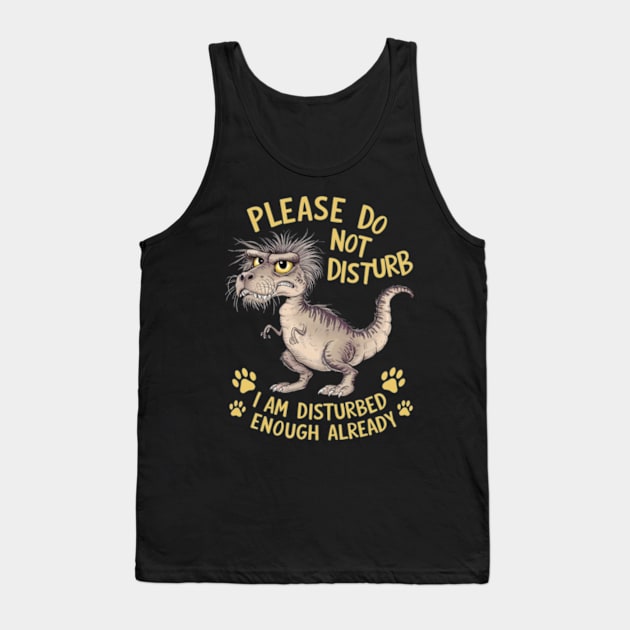 cartoon drawing of a disheveled t-rex (3) Tank Top by YolandaRoberts